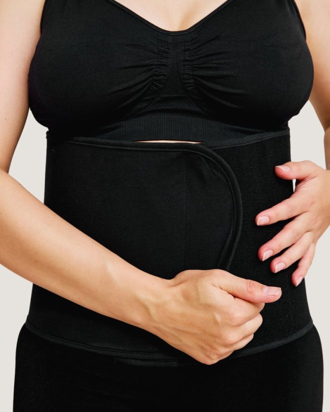 CARRIWELL Pás po porodu stahovací Belly Binder - ČERNÝ
