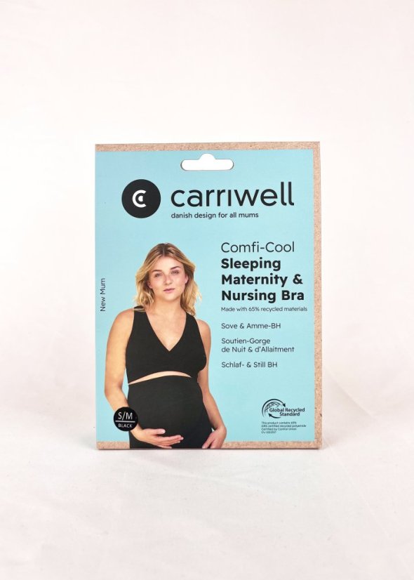 CARRIWELL Comfi-Cool těhotenská a kojící podprsenka - ČERNÁ - Velikost: XL