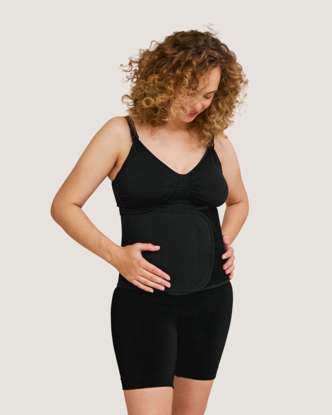 CARRIWELL Pás po porodu stahovací Belly Binder - ČERNÝ