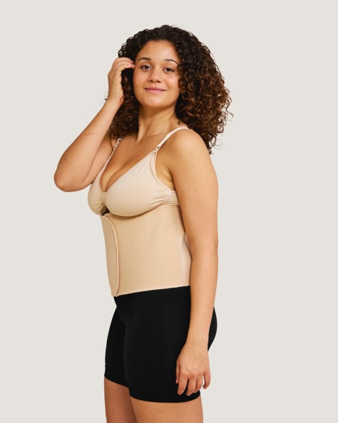 CARRIWELL Pás po pôrode sťahovací Belly Binder - BÉŽOVÝ - Velikost: S/M