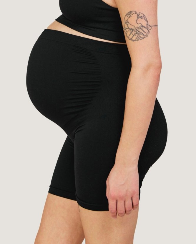 CARRIWELL Těhotenské podpůrné šortky ČERNÉ - Velikost: XL